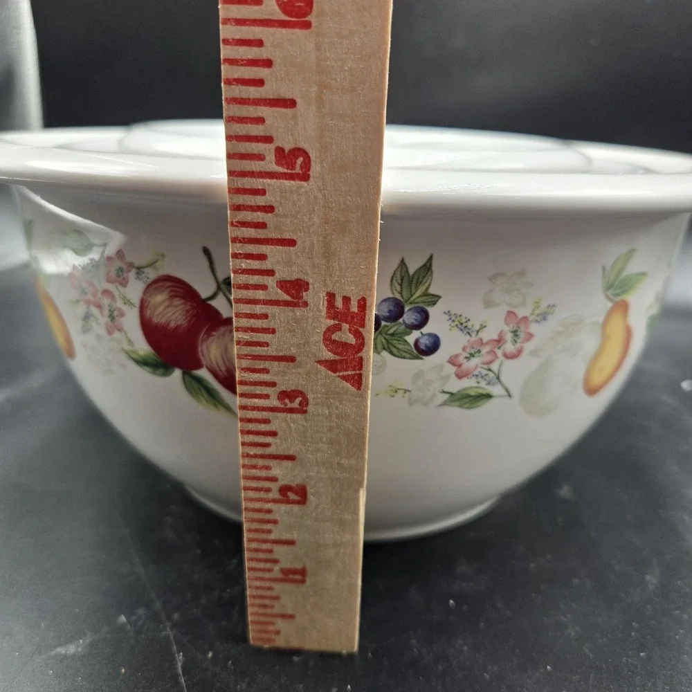 Corelle Country Cottagecore Nesting Bowls Set of Three‎ 1-2-3 Qt VTG Stoneware